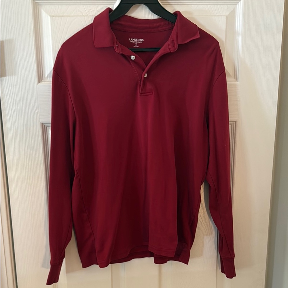 Lands' End Red Polo Shirt